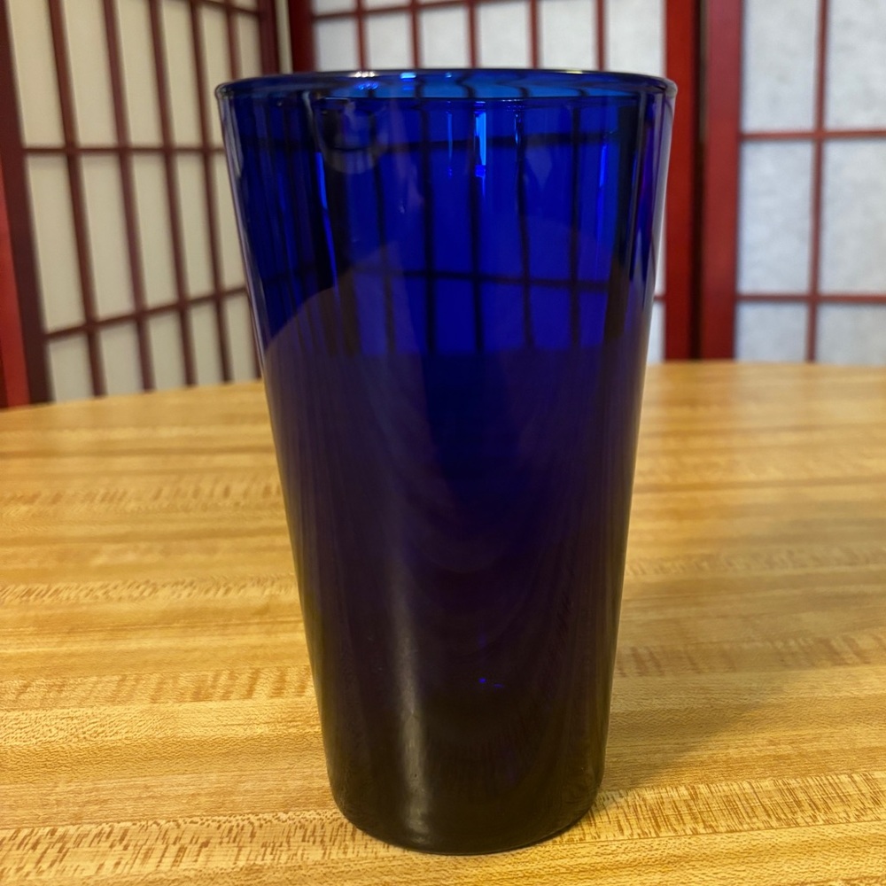 Single Libbey Cobalt Blue 5 3/4 High Ball Glass